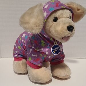 Build-A-Bear Purple Dog PJs with Stars and Bones